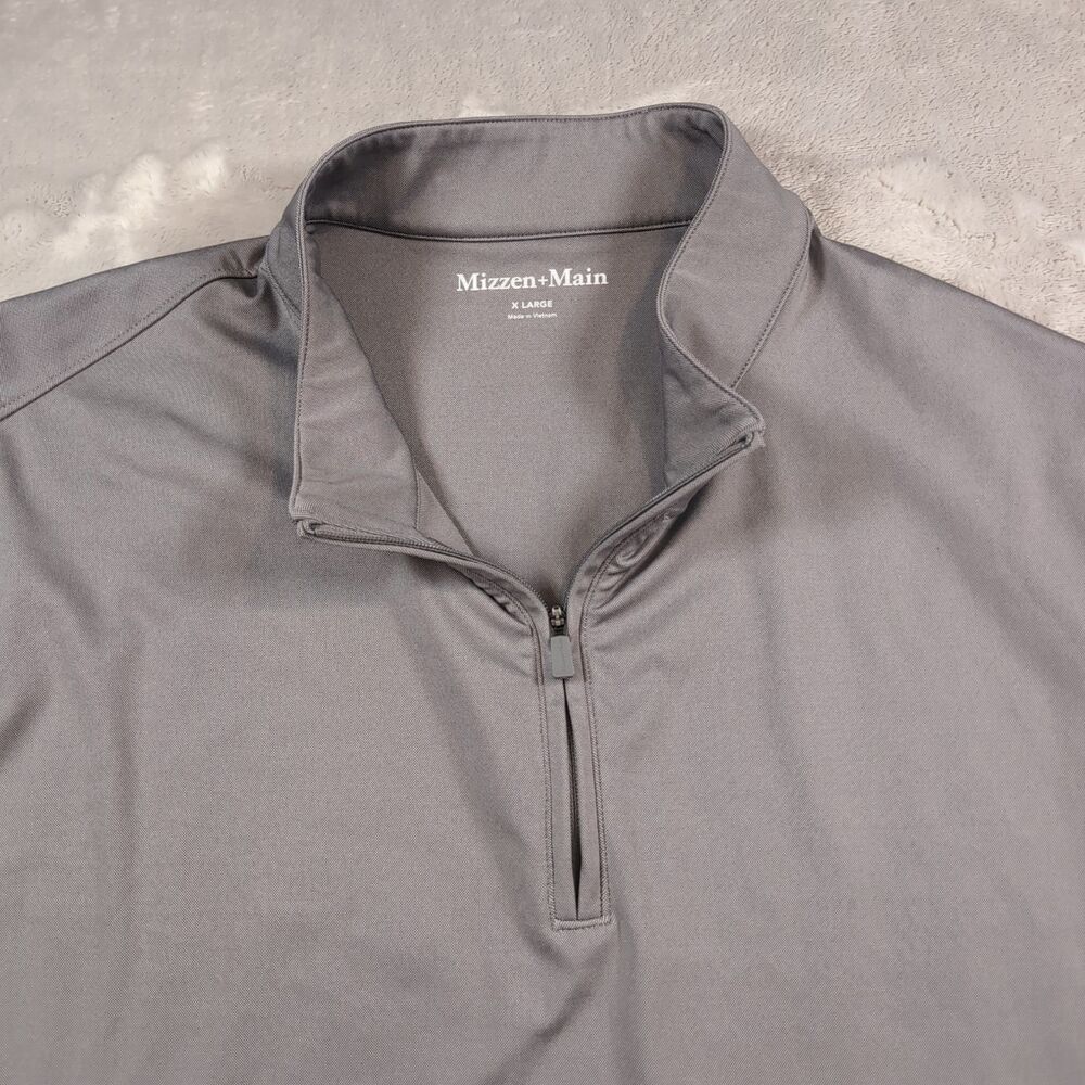 Mizzen Main ProFlex 1/4 Zip Pullover Mens XL Gray‎ Performance Golf Athletic
